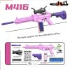 اسلحه تیر فومی M416 شارژی کد KB33491 صورتی