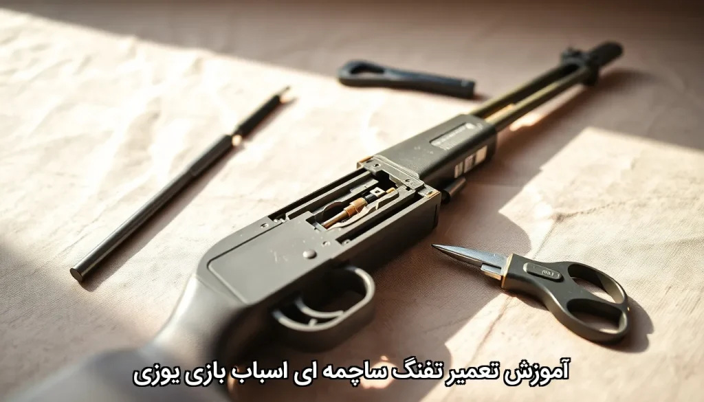 آموزش تعمیر تفنگ ساچمه ای اسباب بازی یوزی