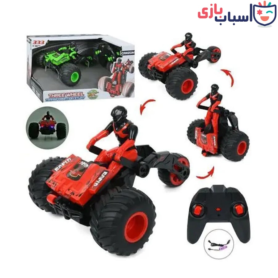 اسباب بازی ماشین کنترلی سه چرخ crazon 2301_333 - تصویر 3
