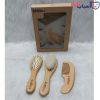 شانه و برس چوبی نوزاد مدل کیدیلو kidilo