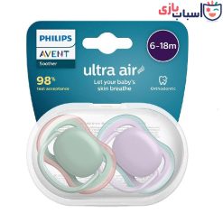 پستانک اونت ارتودنسی 6 تا 18 ماه دوتایی سری Ultra Air فیلیبس