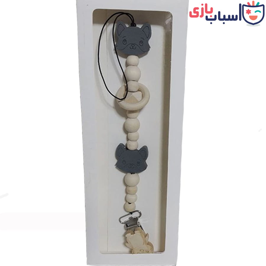 بند پستانک مهره ای چوبی