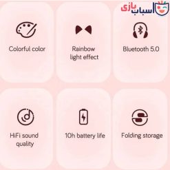هدفون بلوتوث دار طرح گربه 23